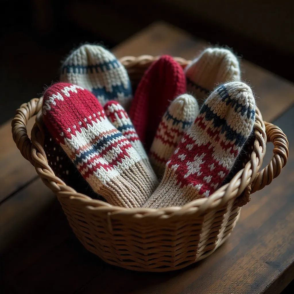 Family heirloom sweater with multiple generations of repairs
